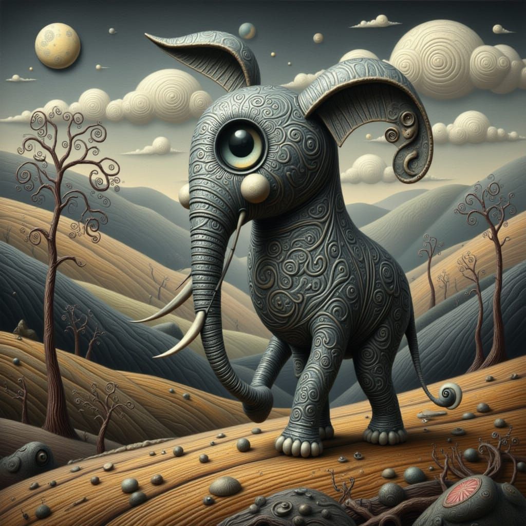 Whimsical Cat Portrait in Soft Illustrative Style