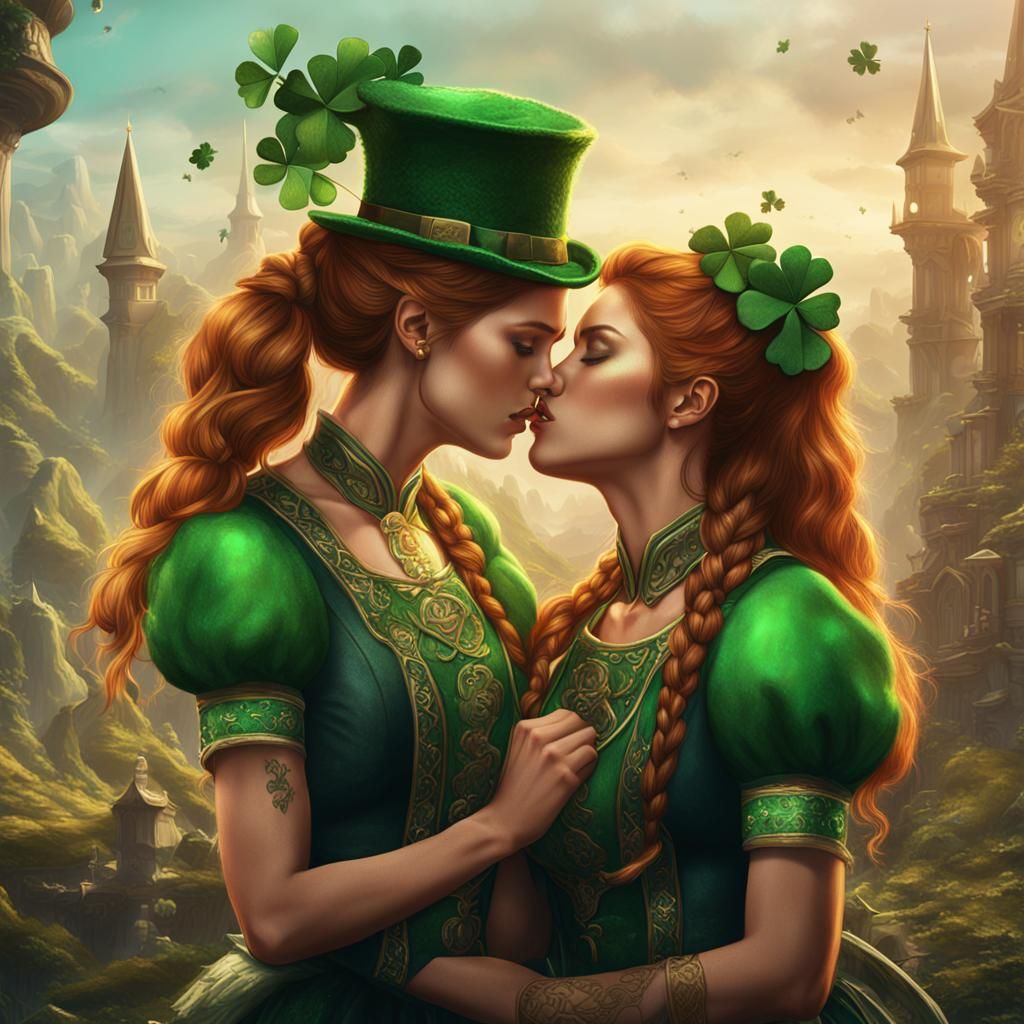 St. Patrick's Day Kiss: Detailed Matte Painting