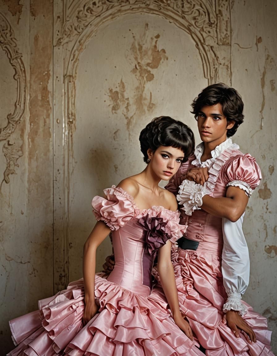 Crossdressing Boy in Ballroom: Professional Portrait