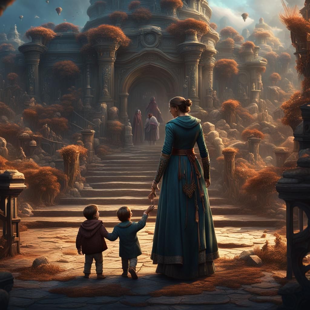 Family Streaming: Detailed Fantasy Concept Art