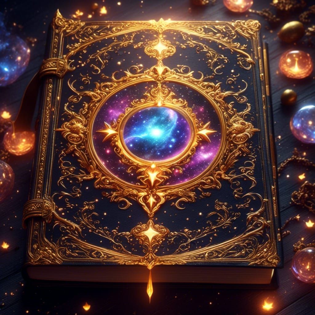 Intricate Spell Book Illustration