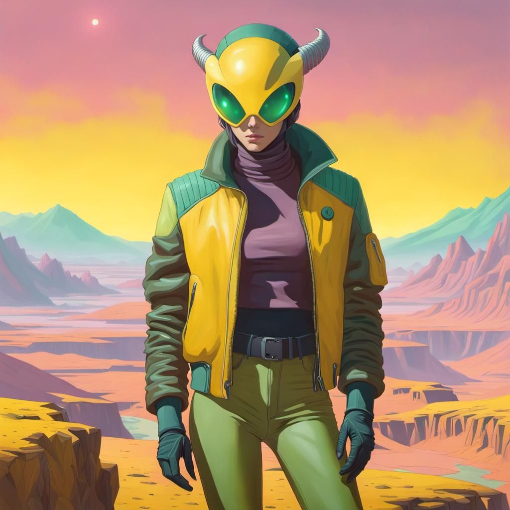 Xenomorph Elf on Alien Landscape