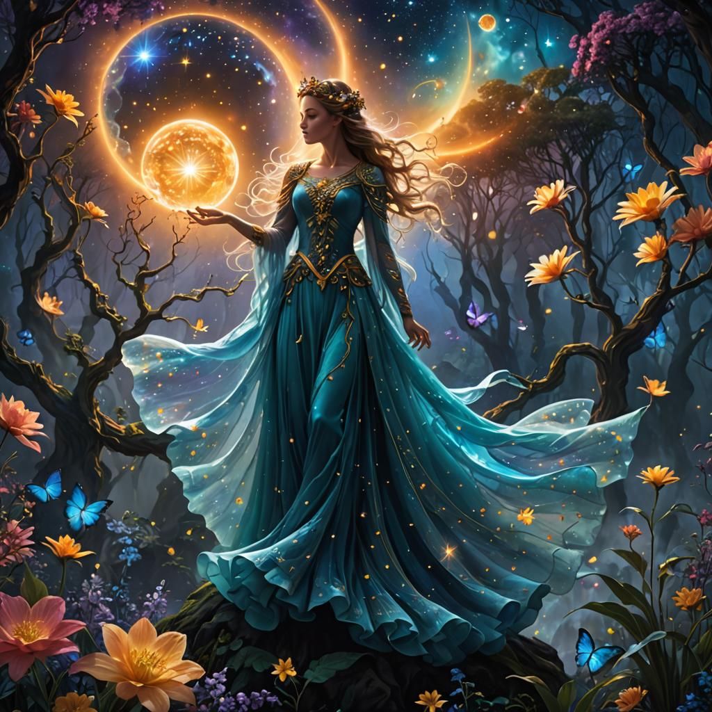 Ethereal Beings Dance in Cosmic Harmony