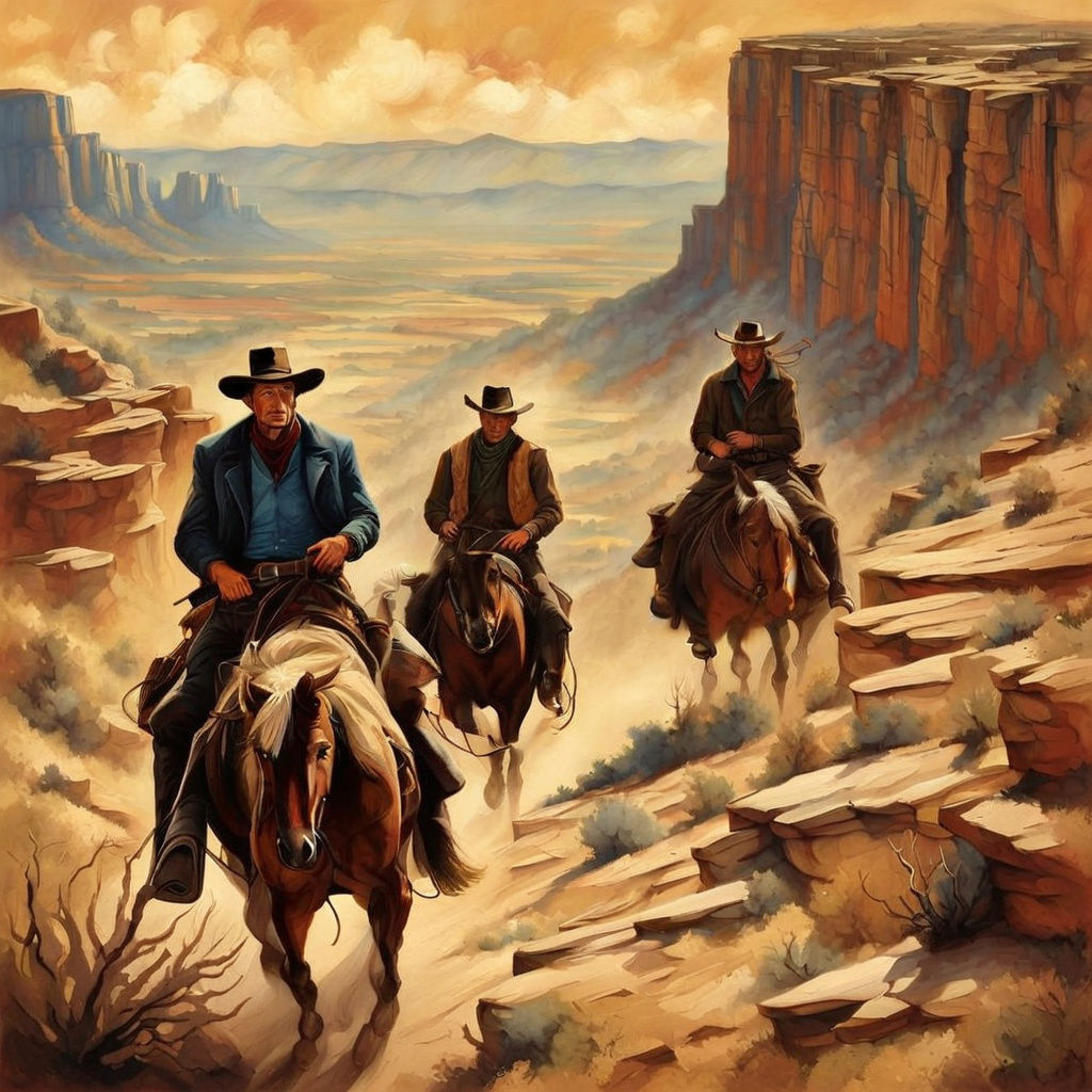 Spaghetti Western Cowboy in Rocky Canyon