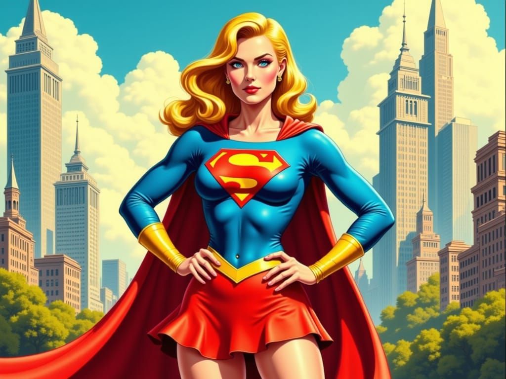 Supergirl Strikes a Confident Pose in Sunny Metropolis