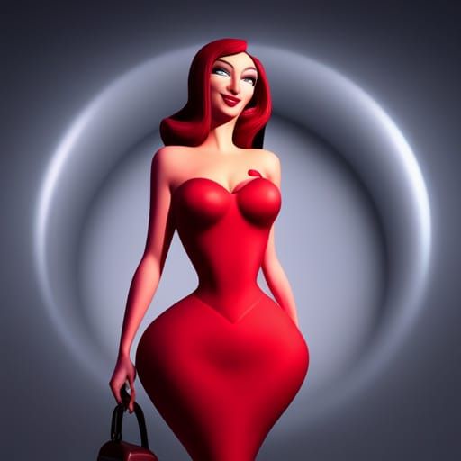 Jessica Rabbit and Roger in Hyperrealistic 3D Art