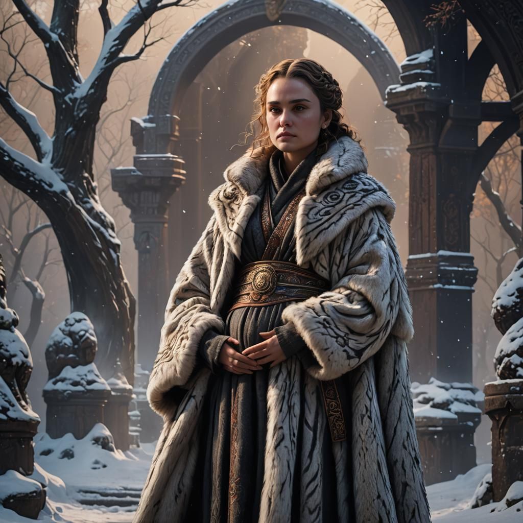 Pregnant Padme Amadala: Detailed Matte Painting