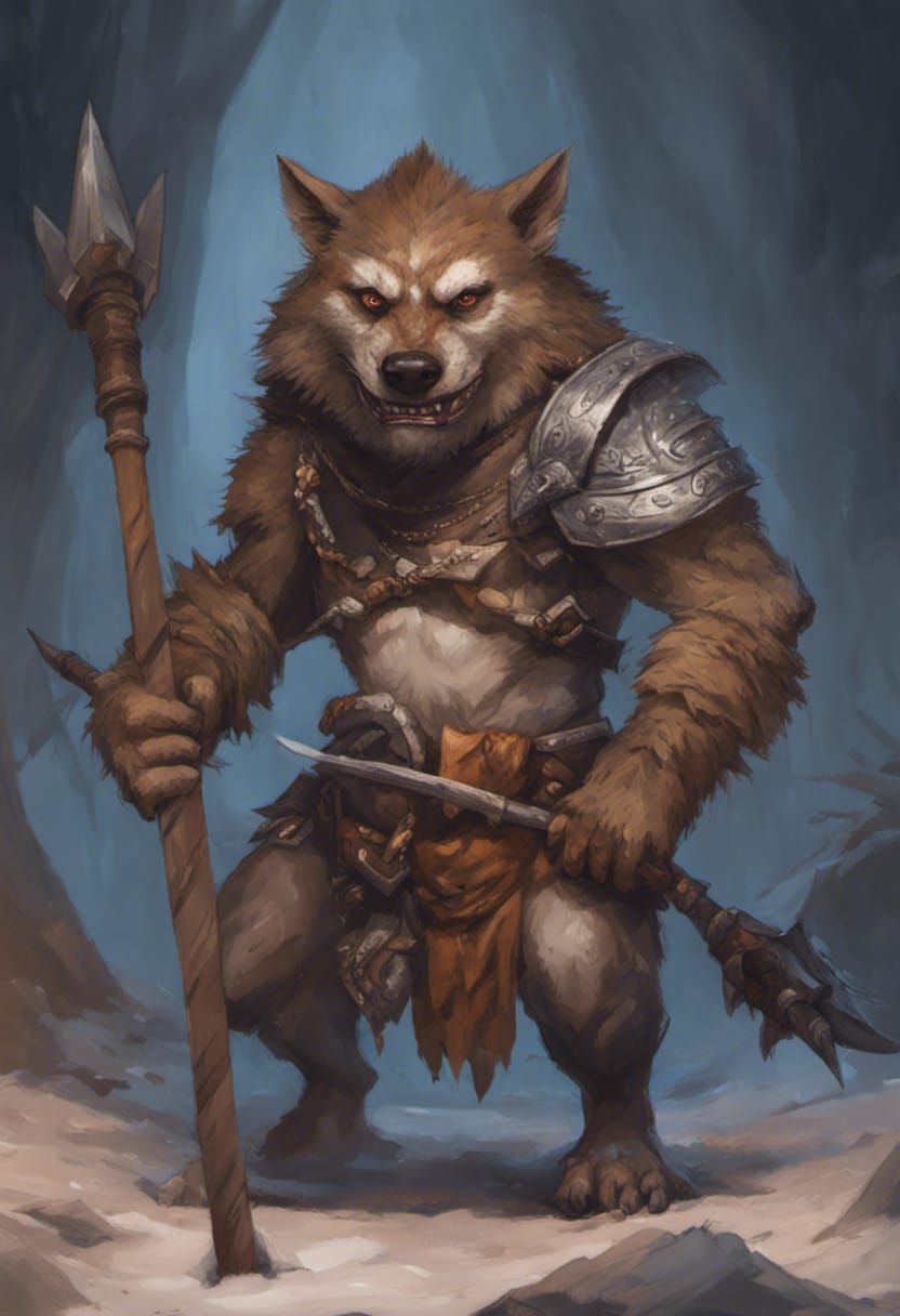 Female Gnoll with Spear