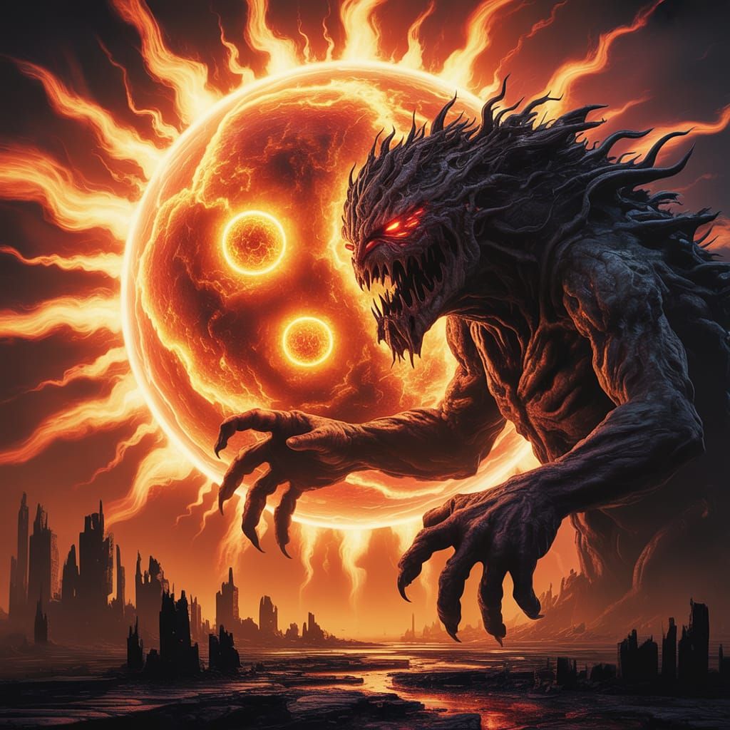 Evil Sun Monster Threatens Volcanic World
