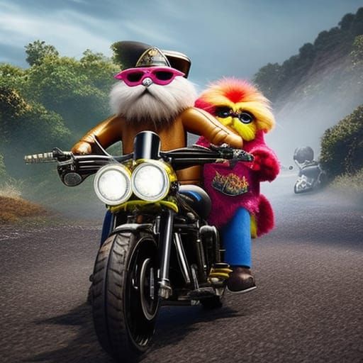 Outlaw Furby Biker Gang Leader: Digital Render