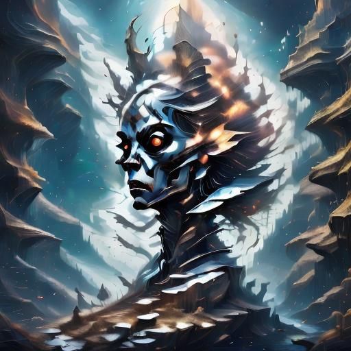 Celestial Goddess with Floral and Fantasy Elements