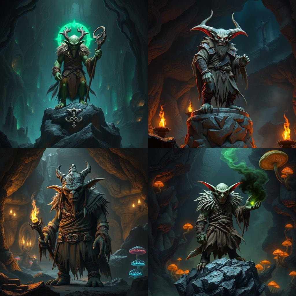 Mystic Goblin Seer in Dwarven Caverns