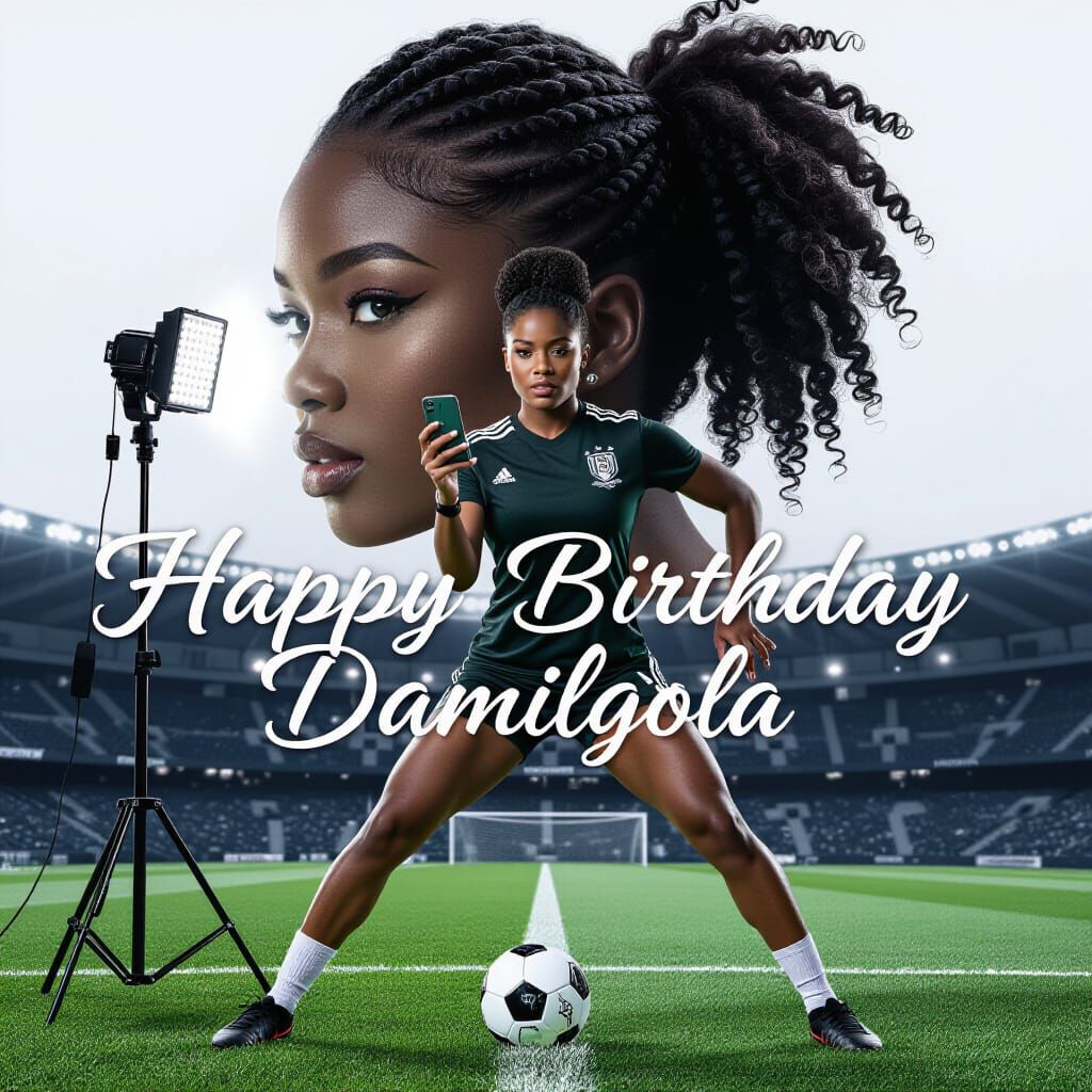 Damilola Okegbemi Football Poster in Cinematic Style