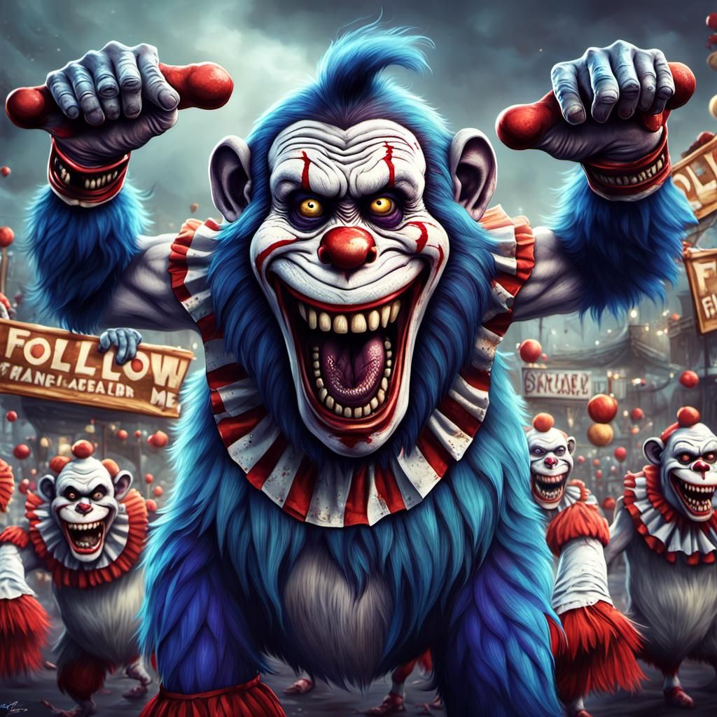 Zombie Monkey Monster Clown Cheerleaders: Detailed Matte Pai...