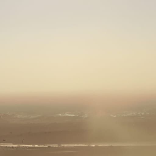 Desert Mirage Created by Heat Shimmer