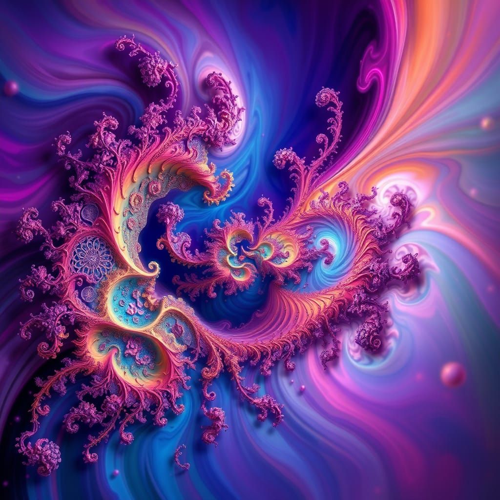 Vibrant Fractals Emerge from the Void in Dreamlike, 8K Resol...