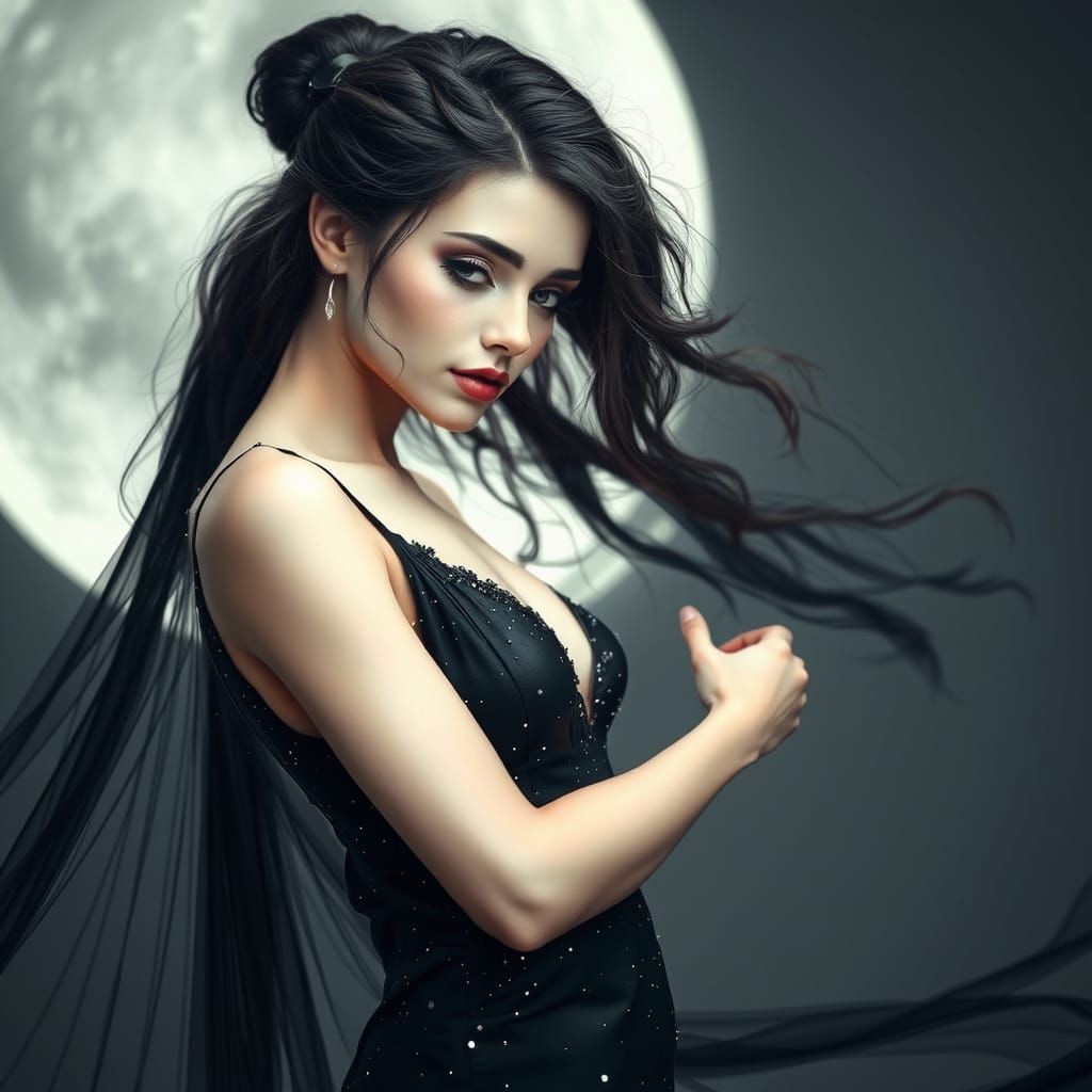 Mystical Luna Seana in Starlight Gown