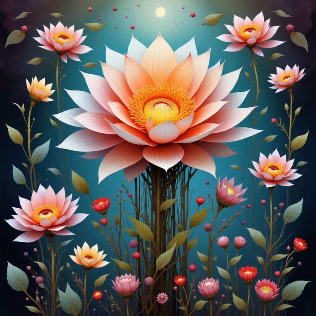 Surreal Spring Blooms in Ethereal Light