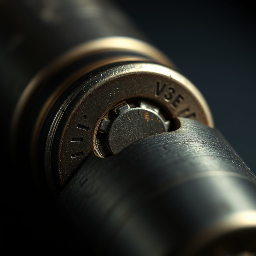Hyperrealistic Gun Cartridge in HDR