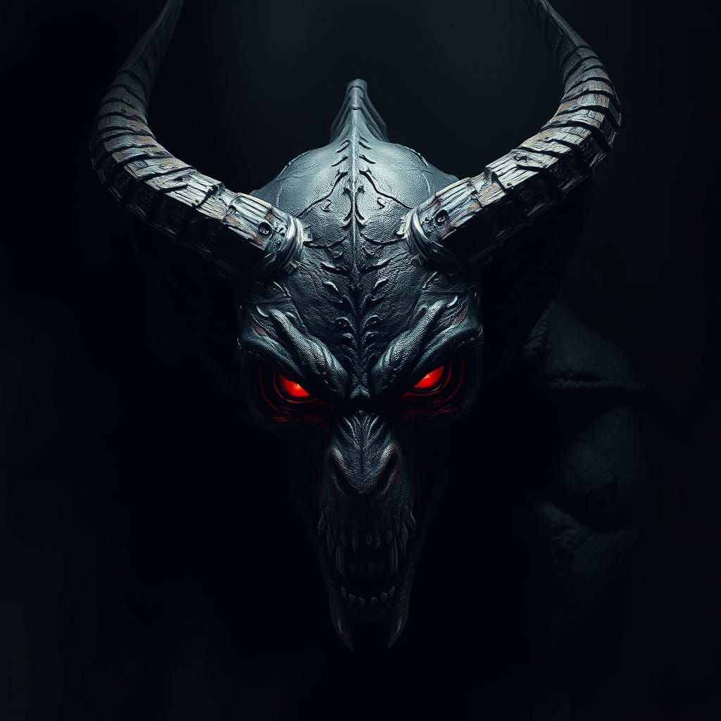 Dark Demon in Ominous Shadow