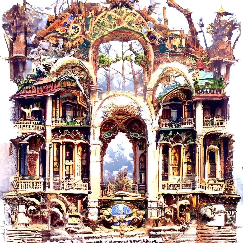 Pixel Art Architecture Inspired by Ferdinand Knab