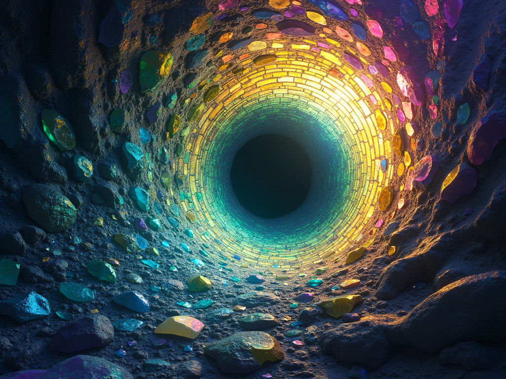 Stained Glass Black Hole Portal in Unreal Engine