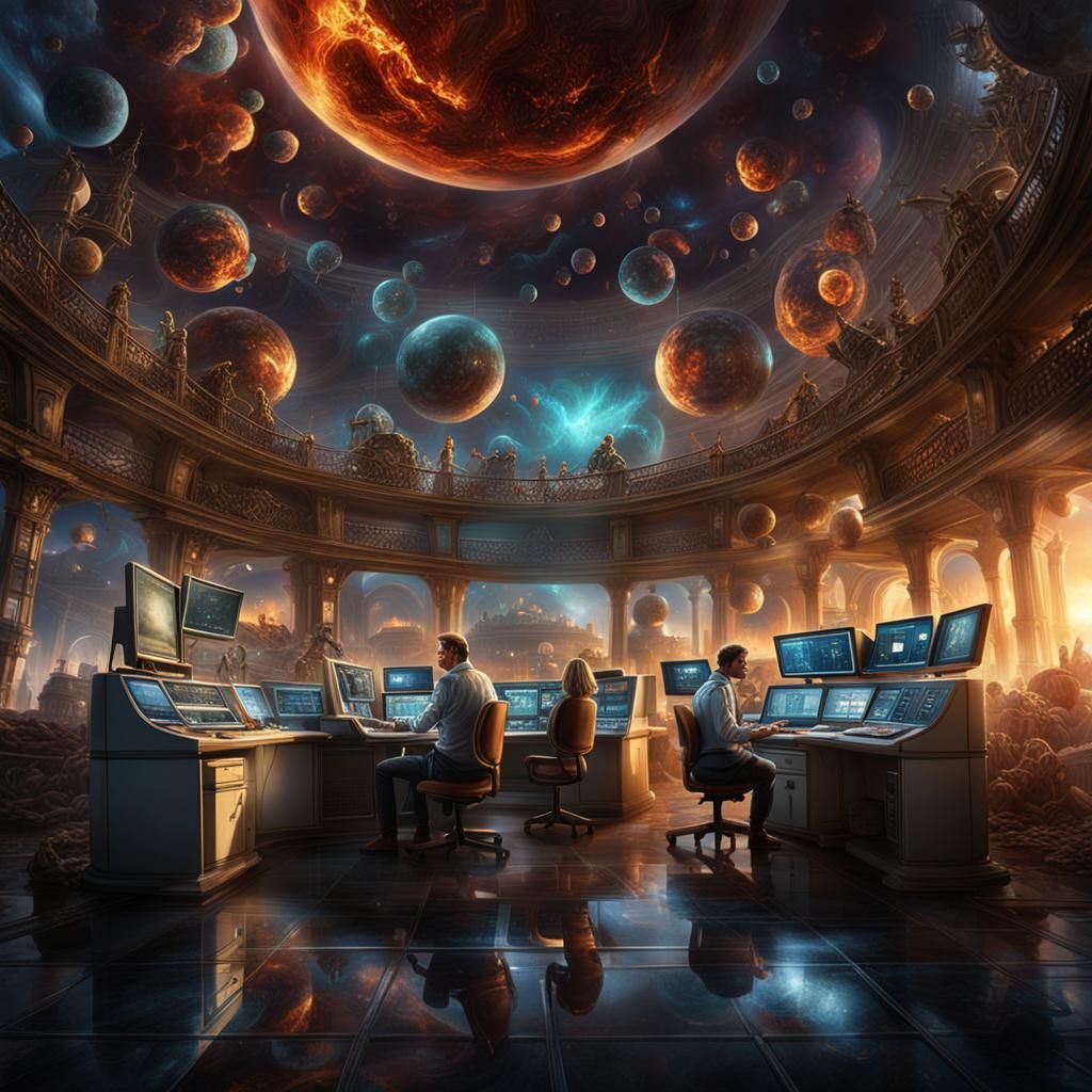Detailed Matte Painting of Doctors at Work