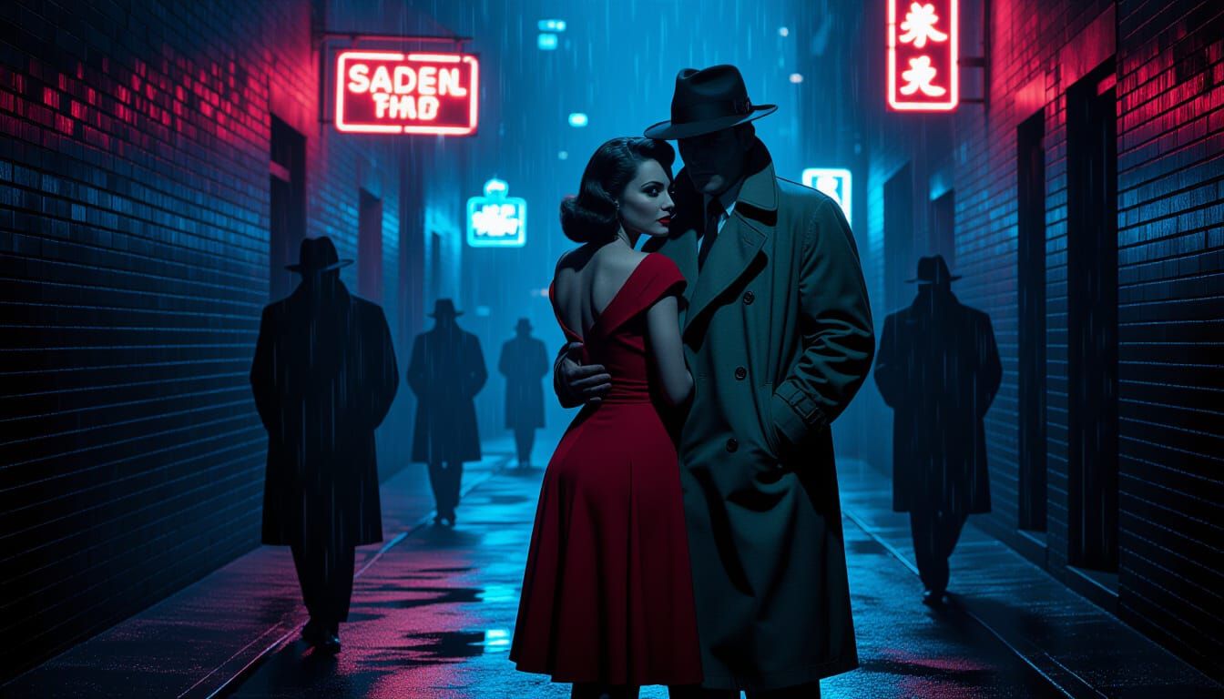 1950s noir detective protecting her