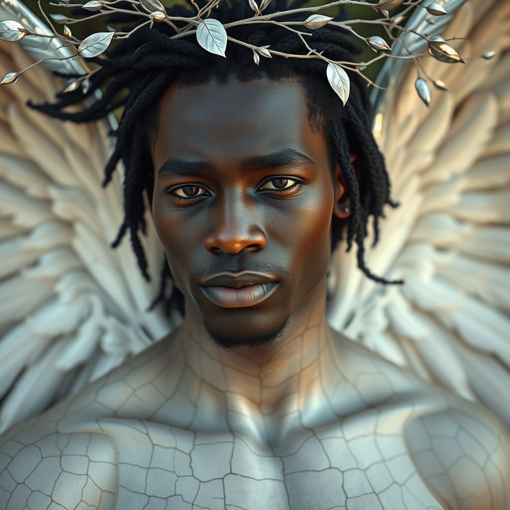 Ethereal African Angel with Delicate, Imperfect Beauty