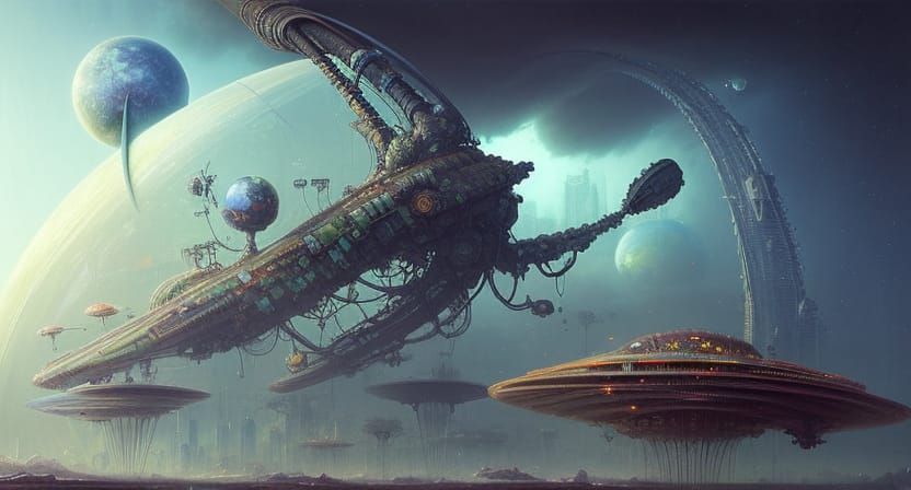 Futuristic City on Distant Planet: Macro Photography