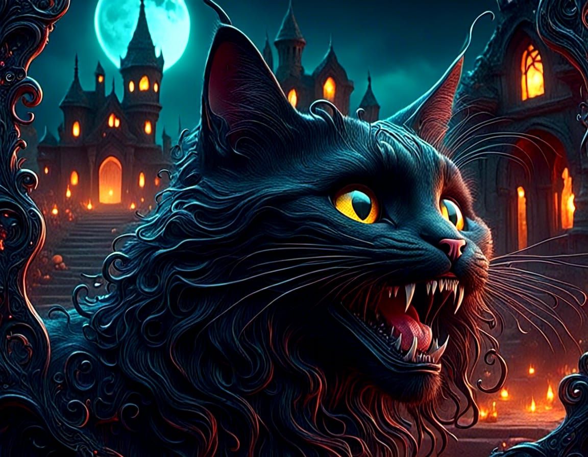 <lora:Lucy und Freunde:1.0><lora:Terror cat:1.0>Uncanny atmo...