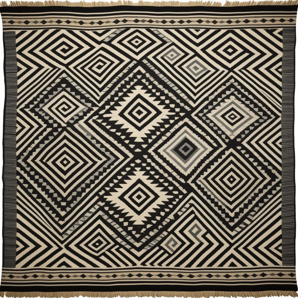 Navajo Chief Blanket Pattern Textile