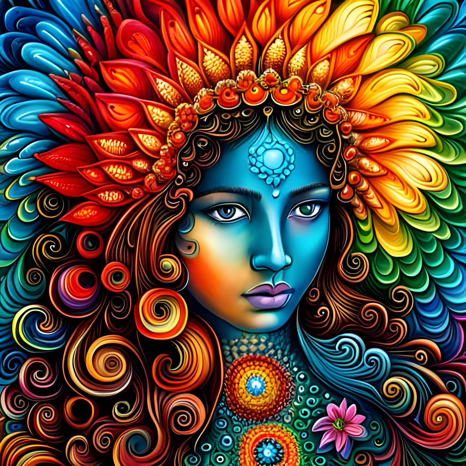 Indonesian Rainbow Goddess (Prismatic Splash)