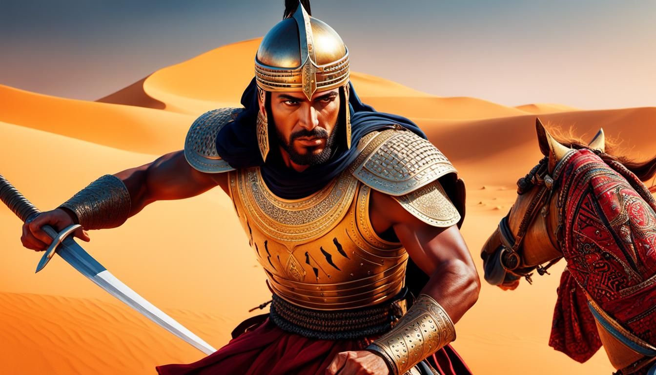 Numidien Warrior Axel Engages Arabic Foe in 8th Century Nort...