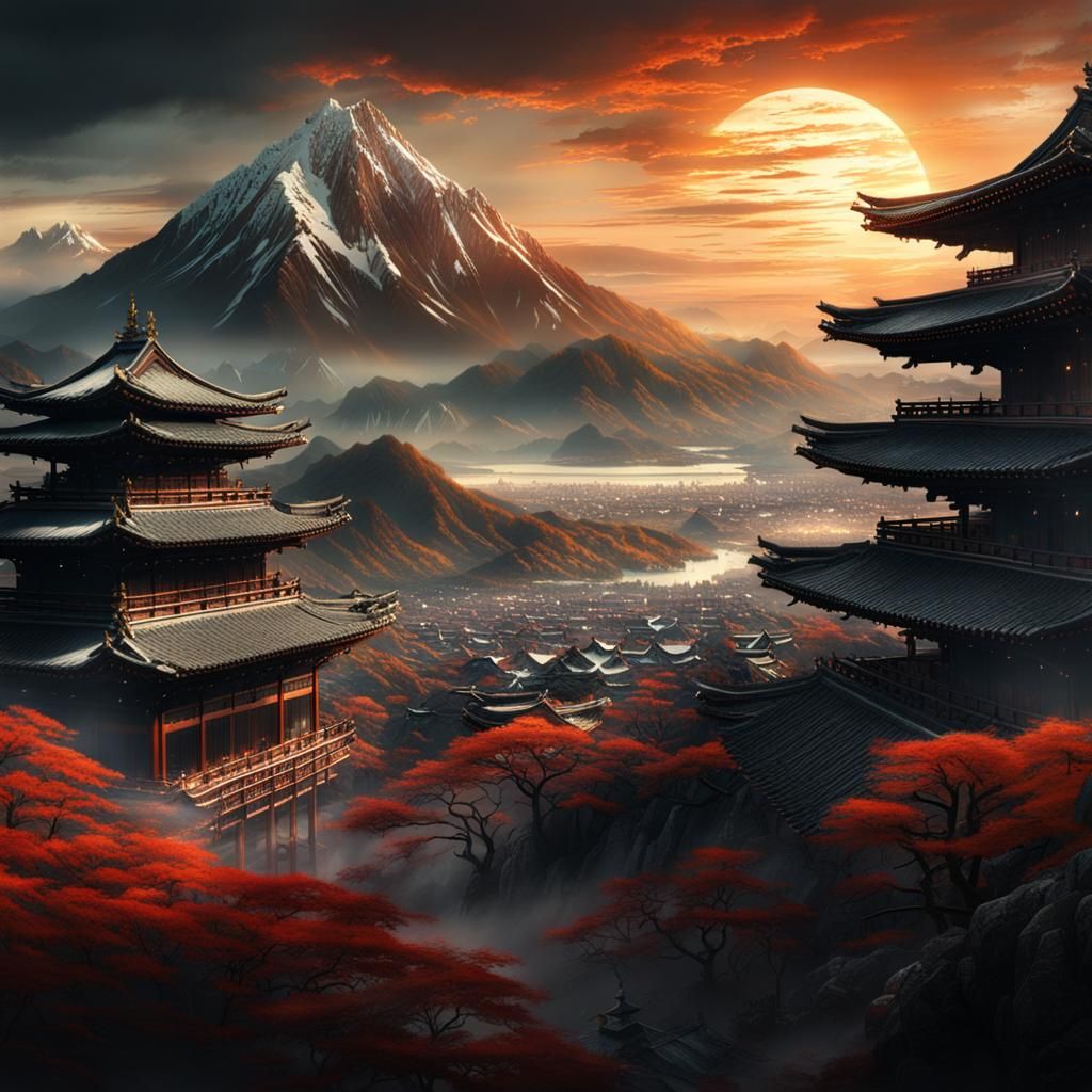 Epic Land of the Rising Sun: Digital Matte Painting