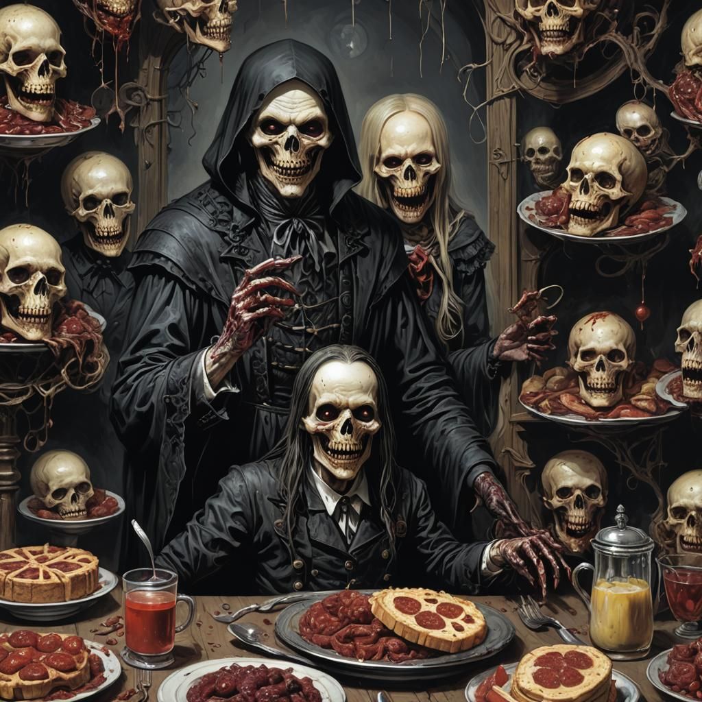 Sinister Gothic Food Horror Art