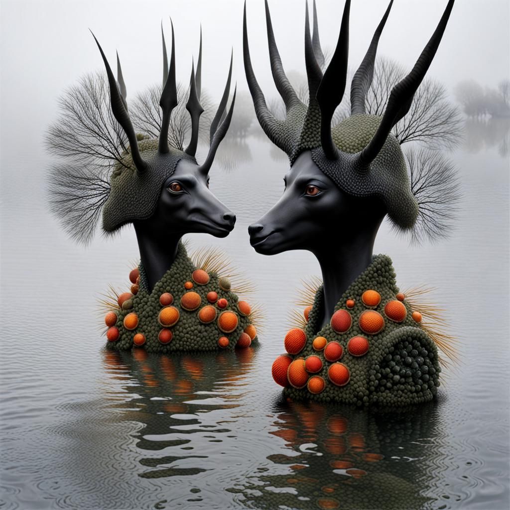 Surreal Alien Restaurant Celebration: Professional Photograp...