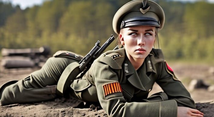 soldier Katianka is in a mystical trance