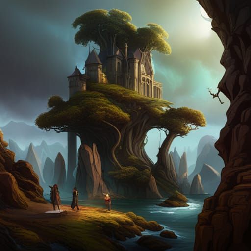 Fantastical Matte Painting with Intricate Details
