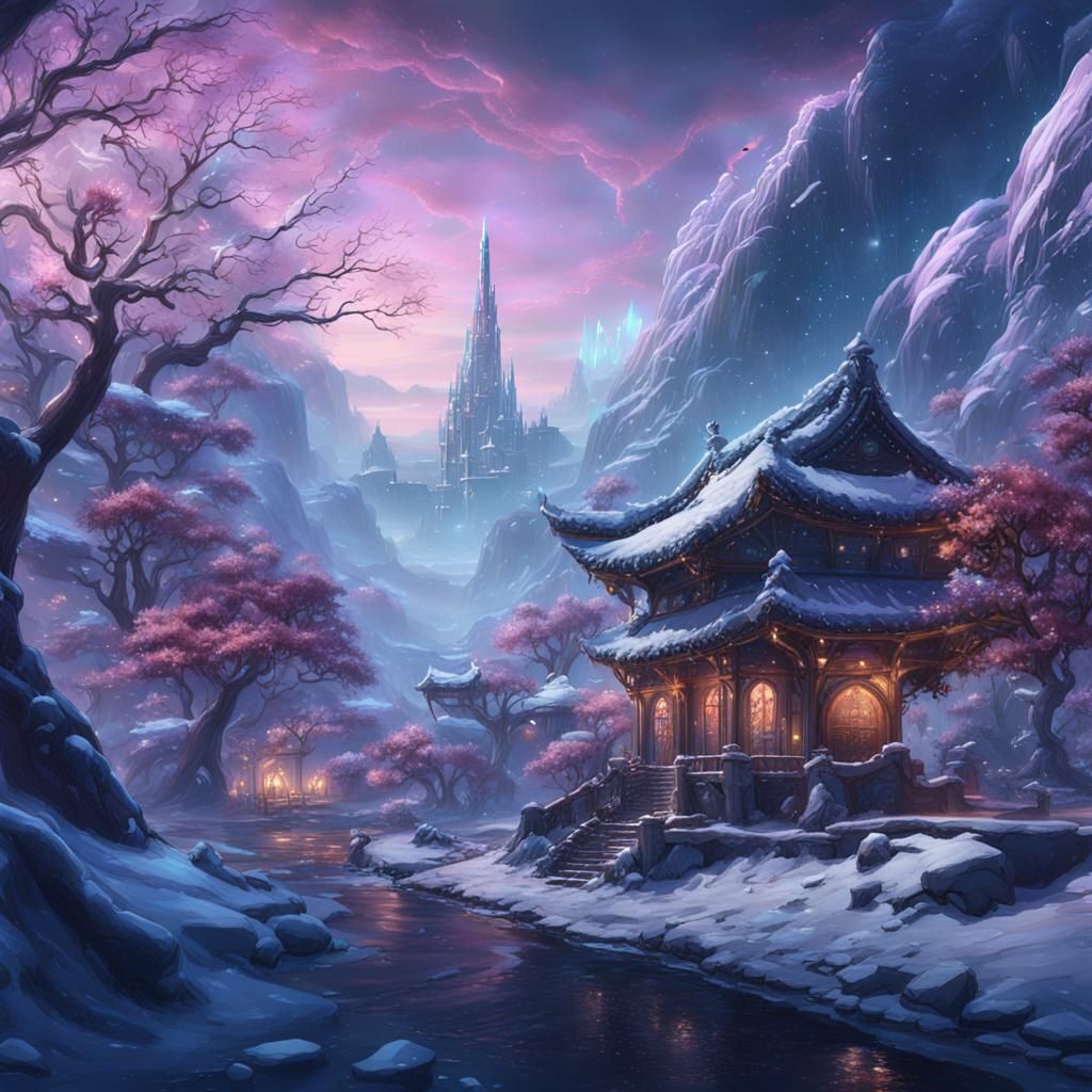 Aespa Winter: Detailed Matte Painting in 8K