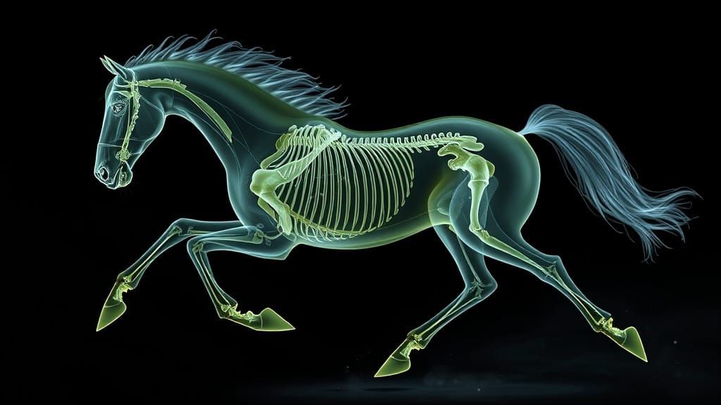 Majestic Horse in Cyberpunk X-Ray Style