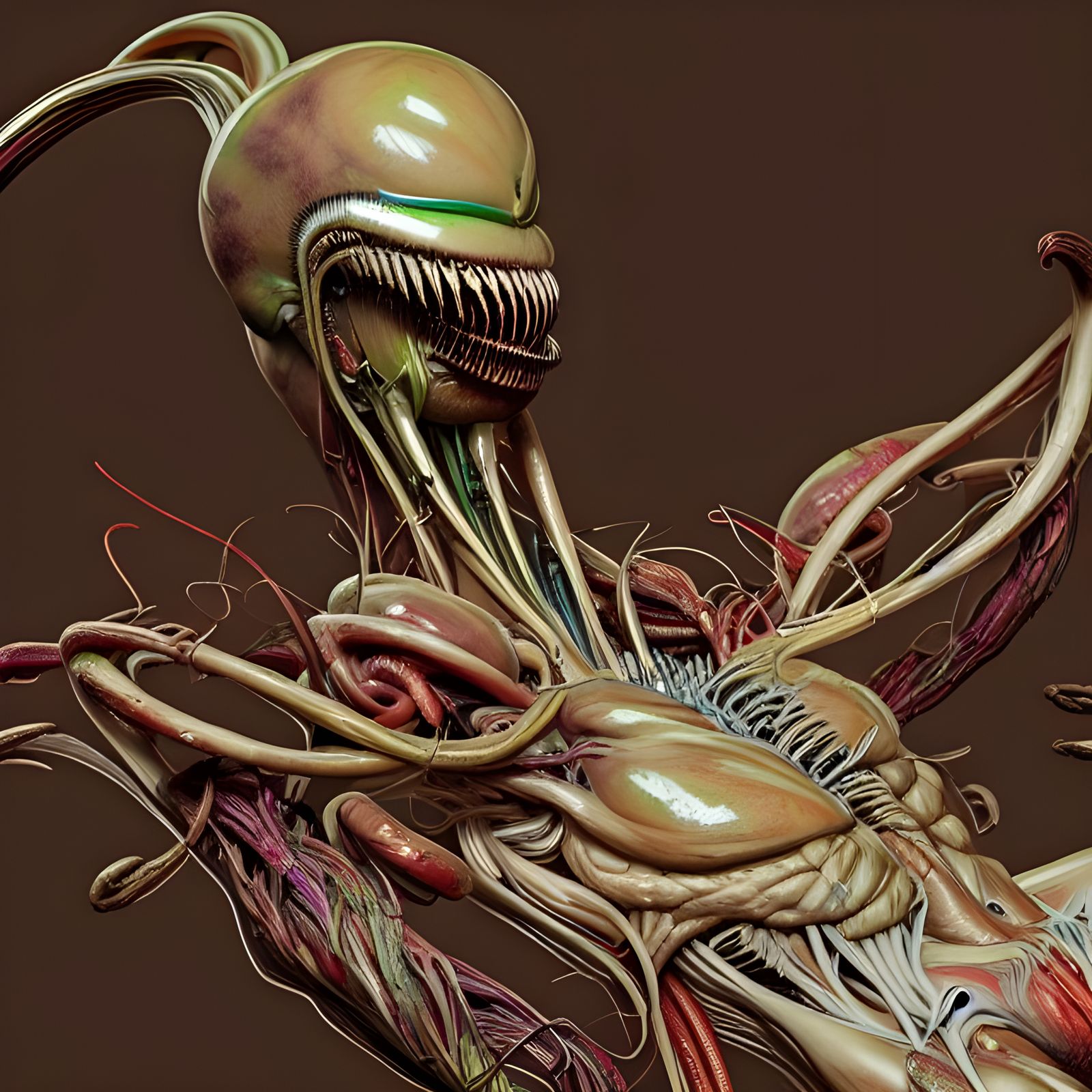 Smokey Xenobiology Meeting Place in Hypermaximalist Style