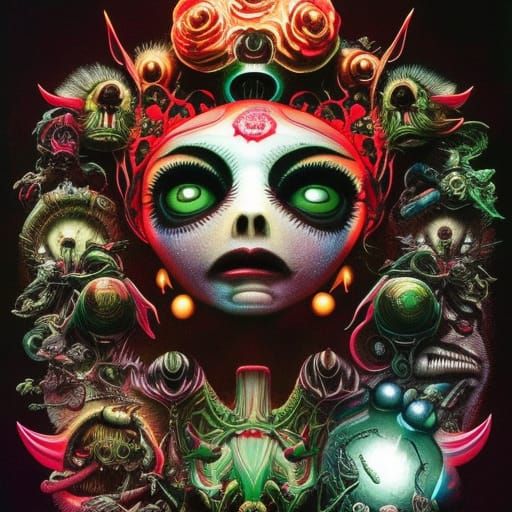 Mechanical Pterodactyl in Dark Academia Style