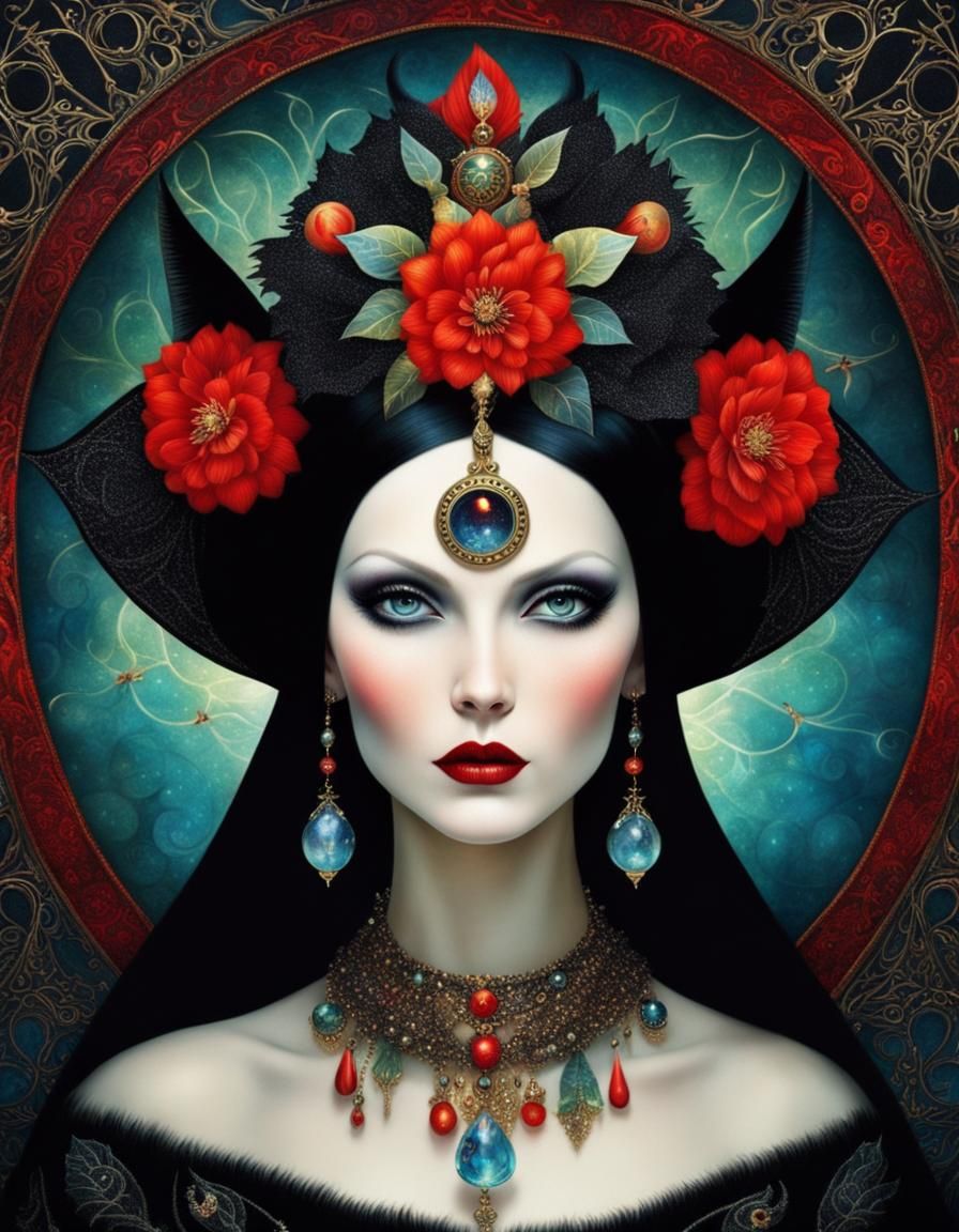 Bohemian Sorceress Casting a Spell