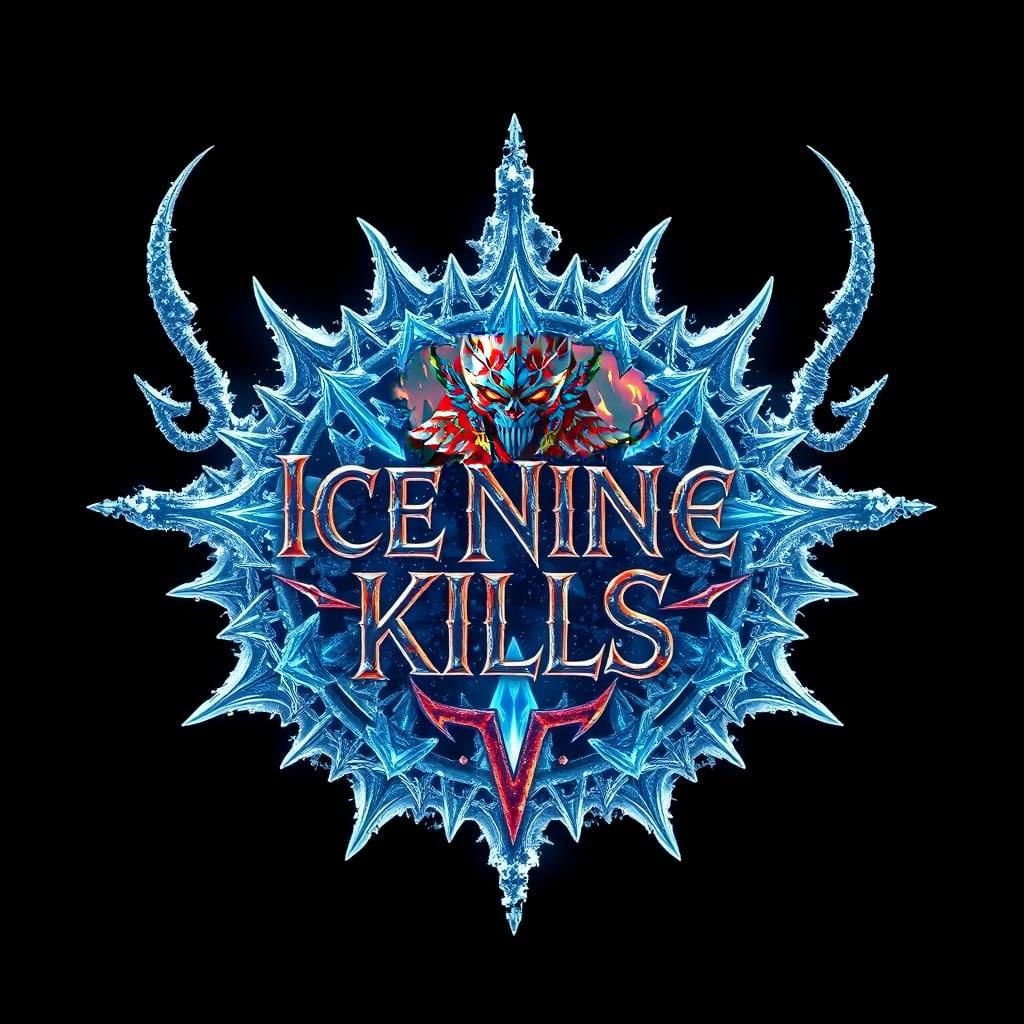 Ice Nine Kills Band Logo in Detailed Matte Painting