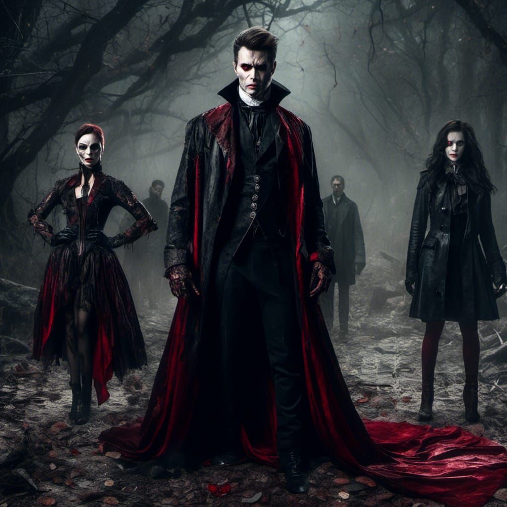 Vampires in the Night: Cel-Shaded Anime Style