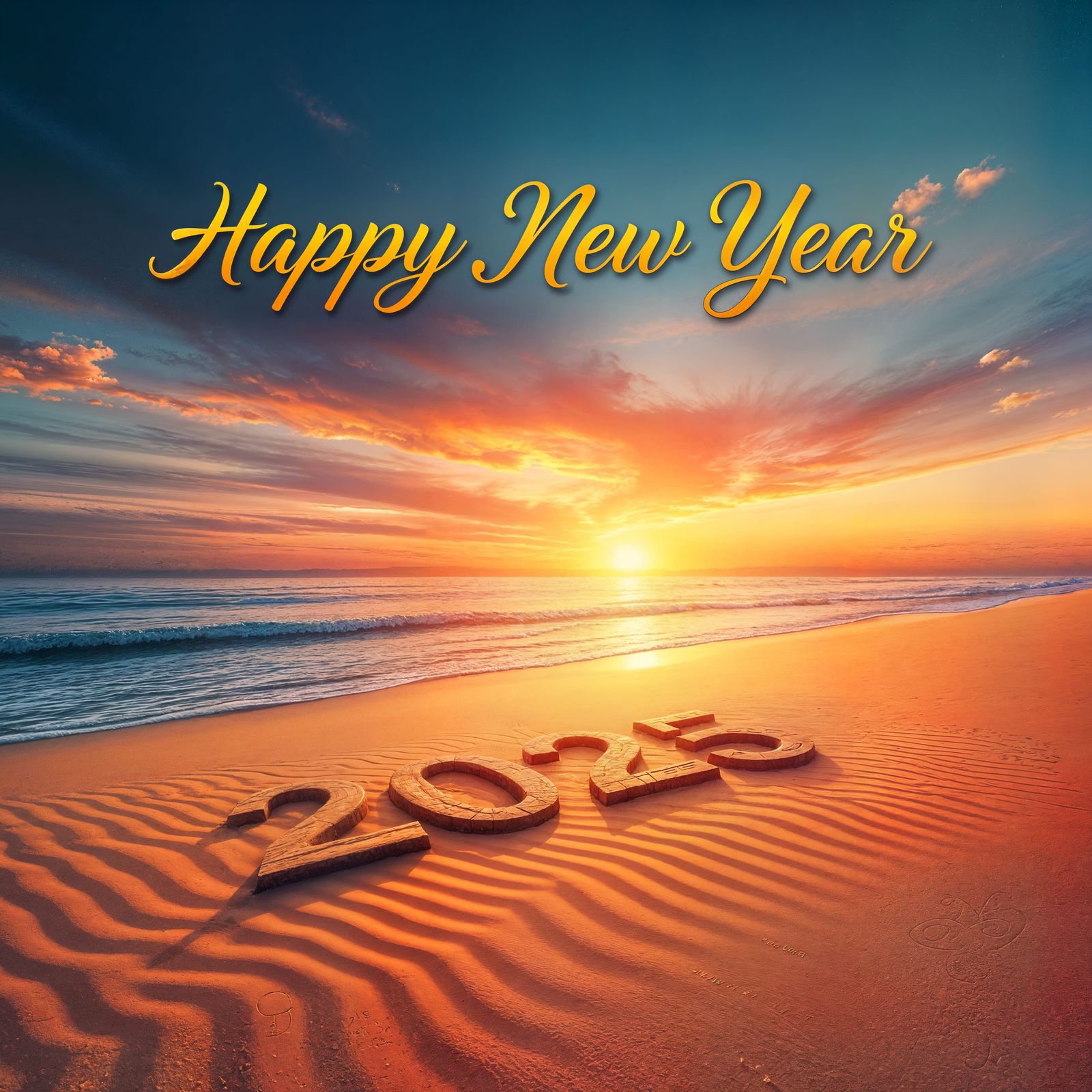 Glowing Sunrise on a Magical Beach