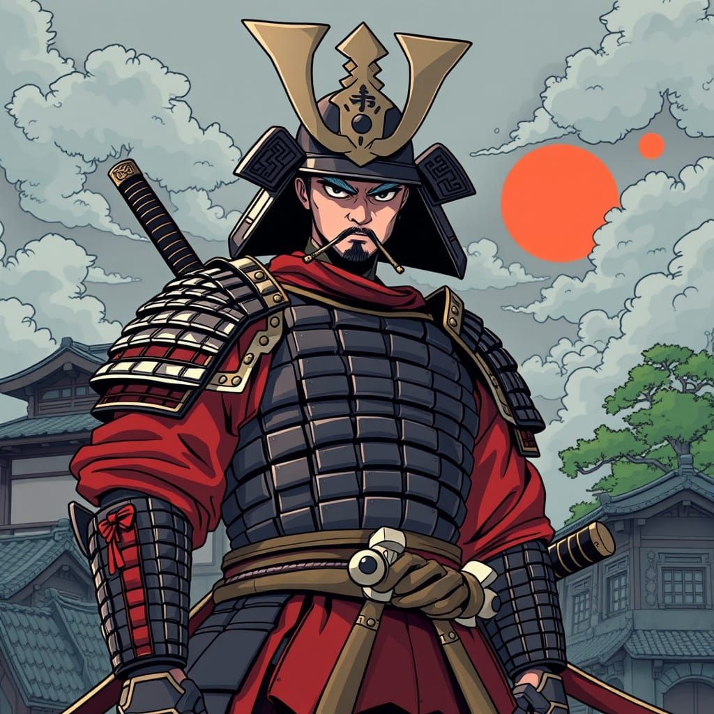 Anime Samurai in Feudal Japan