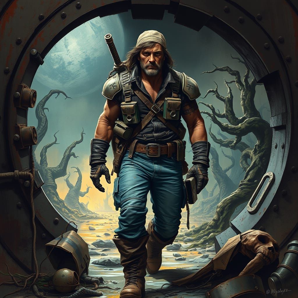 Post-Apocalyptic Survivor Rises from Ruin in Dark Gritty Sty...