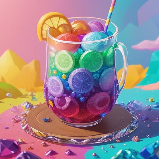 Candy Art Elf with Rainbow Crystal Halo